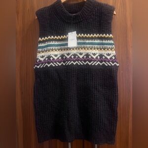 NWT Isabel Marant Gresley Vest in Faded Night with Vibrant Accents